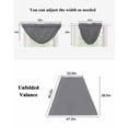 thumbnail image 5 of Grey Pure Color Sheer Waterfall Valance Curtains for Window, Aesthetics Contemporary Luxury Rod Pocket Sheer Topper Swag Curtains for Living Room, Kitchen 38.5"W x 47.2"L, 1 Panel, 5 of 7