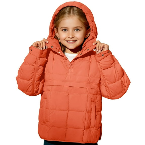 XQYLOS Boys Girls Kids Winter Coat Heavyweight Hooded Puffer Jacket Windproof Warm | Trendy Quilted Padded Down Coats for Size 5-14 Years