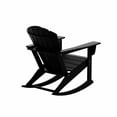 thumbnail image 2 of WestinTrends Dylan Outdoor Rocking Chair, All Weather Poly Lumber Seashell Adirondack Rocker Chair, 350 Lbs Support Black Rocking Chairs for Porch Garden Backyard and Indoor, 2 of 8