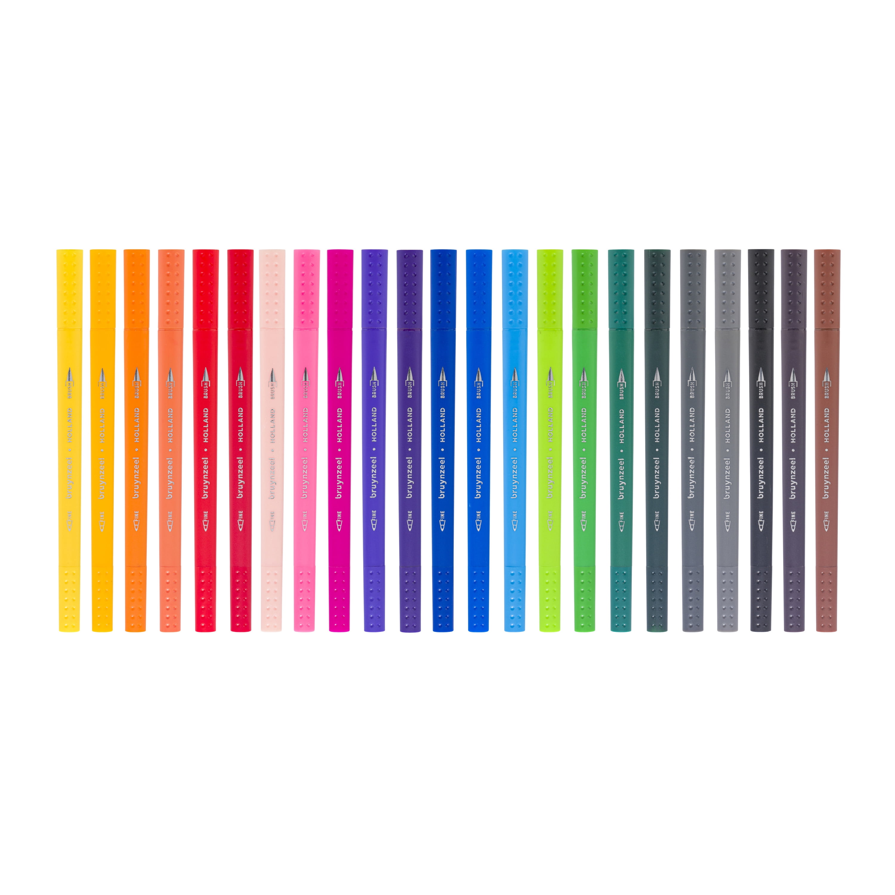 Bruynzeel Expression Fineliner Brush Pen Set, 24-Color Set