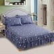 thumbnail image 4 of Juego de cama con falda plisada con volantes, juego de 3 piezas, juego de cama transpirable con volantes, sábanas, artesanía excepcional, 4 of 11