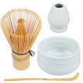 thumbnail image 3 of 4pcs Japanese Matcha Tea Set Matcha Starter Making Kit with Matcha Whisk Bowl Whisk Holder and Scoop Safe Bamboo Tea Whisk and Ceramic Bowl Set for Matcha Tea, 3 of 8