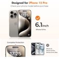 thumbnail image 2 of Shatterproof Tempered Glass Screen Protector for iPhone 15 Pro [3-Pack] [Easy Installation Frame] [9H Hardness] [99.99% HD Clear][Bubble Free] for Apple 6.1”, 2 of 4