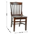 thumbnail image 6 of BizChair School House Back Walnut Wood Restaurant Chair, 6 of 12