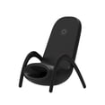 thumbnail image 5 of Sidaley inalámbrico en forma de silla de 10 W, soporte para teléfono móvil, base de estación ABS, dispositivos de carga rápida, altavoz Negro 2piezas, 5 of 5