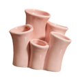 thumbnail image 4 of Organizador multifuncional de cerámica coral, versátil y decorativo para brochas de maquillaje. Rosa, 4 of 9