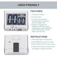 thumbnail image 2 of Timer Digital, Countdown Timer Large Screen with Loud LCD Display Multi-Function Kitchen Timer, Small Portable Electronic, 2 of 4