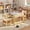 Natural, variant on Kids Table and Chairs, Noelse Toddler Table with Storage, 3 in 1 Kids Craft Dinner Table Set for Eating, Drawing and Reading in Kids Playroom, White