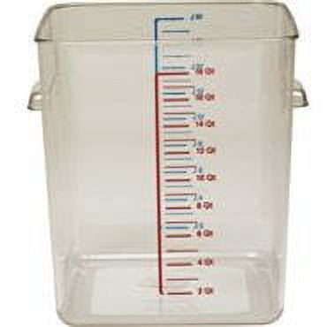 Rubbermaid Commercial Products 6318CLE Space Saving Square Container Clear - 18 Quart