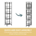 thumbnail image 6 of Convenience Concepts Xtra Storage 5 Tier Folding Metal Mesh Shelf, Black, 6 of 7