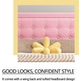 thumbnail image 3 of Alazyhome Full Size Modern Velvet Platform Bed with Storage Box, Pink, 3 of 6
