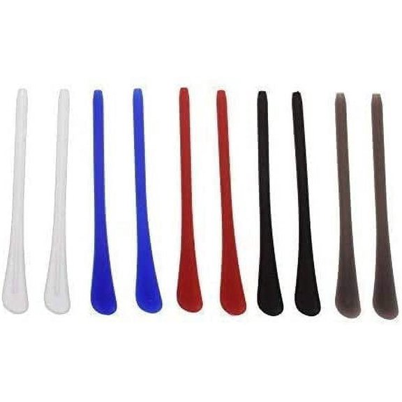 Heldig 5pairs Silicone Eyeglass End Tips Ear Sock Pieces Tube Replacement for Thin Metal Eyeglass LegsB