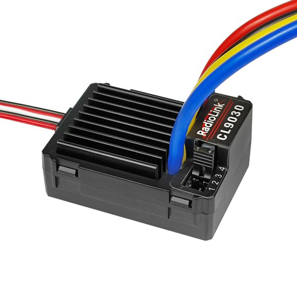 Radiolink CL9030 ESC 90A Brushed (2-4S) Waterproof Built-in BEC 5A Selectable 5.5V/7.5V for 1/10 RC Truck Crawlers Tanks Cars Bait Boats Su