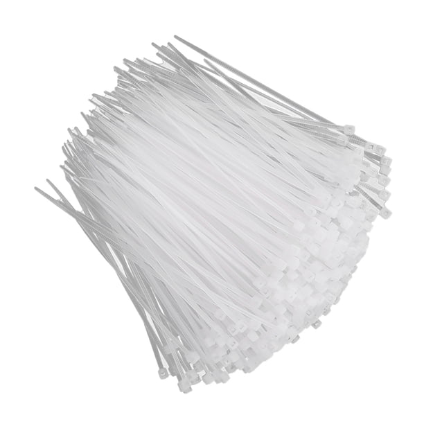1000 bridas de plástico autoblocantes estándar blancas de 3 x 100/150 mm (3 x 100 mm)