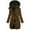 Brown, variant on Coorders Women's Heavyweight Winter Jacket with Hooded, Snow Water Repellent Outwear Puffer Jacket Coat ,Women's Plus Dark Purple,Size L