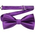 thumbnail image 3 of SURJDE Mens Solid Color Pre-tied Bow Tie and Pocket Square Cufflink Set, 3 of 4