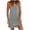 Gray, variant on Women's Mini Slip Dresses Adjustable Strap Ruffle Hem Sleeveless for Spring Summer Casual Beach Sundress