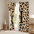 thumbnail image 3 of Castle Fairy Leopard Bow Letter H Blackout Curtains Set of 2 (52x84 Each) for Girls,Wild Pattern Window Curtains for Bedroom, 3 of 6