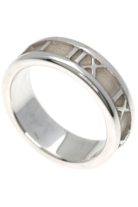 Pre-Owned Tiffany & Co. Atlas Ring, Silver, Women's.