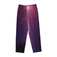 thumbnail image 4 of Haiem Thunderstorm Violet Purple Women's Pajama Pants Ultra Lightweight Pjs Bottoms Sleepwear Bottom Pants With Pocket Drawstring-Medium, 4 of 9