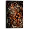 thumbnail image 1 of Designart - Art Numérique Orange Foncé Fleur Fractale - Impression sur Toile Florale, 1 of 2