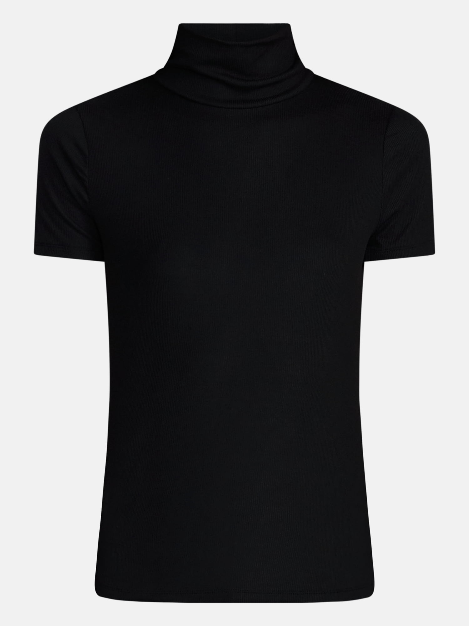 Scenario Women's Turtleneck Top with Short Sleeves, Sizes XS-XXXL