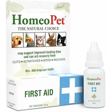 HomeoPet FIRST AID, Oral Wound Care Support Drops for Pets, 15 mL