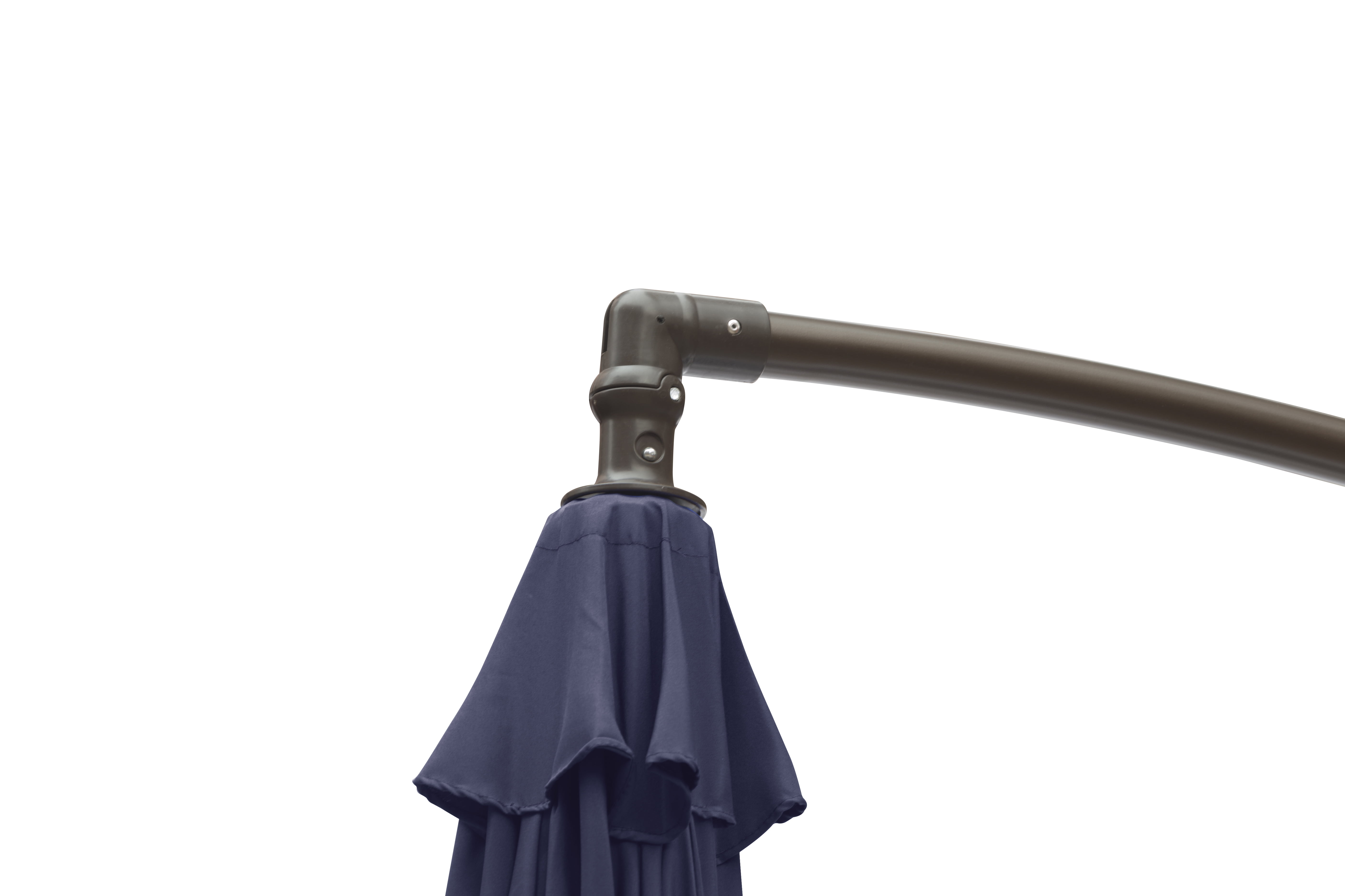 Westin Outdoor 10 Ft Cantilever Offset Umbrella with Base Weights Included for Outdoor Patio UV Weather Resistant, Navy Blue