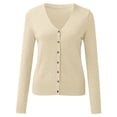 thumbnail image 4 of Women Cardigan Women'S Knitted V Neck Patchwork Button Up Cardigan Top, 4 of 9