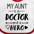 thumbnail image 4 of Inktastic My Aunt is a Doctor and a Hero Boys or Girls Baby Bib, 4 of 4