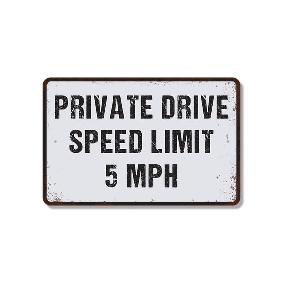 Private Drive Speed Limit 10 Inch x 14 Inch Novelty Plastic Sign Slow Down Be Kind Durable Weatherproof UV Protected Perfect for Driveways Lanes Farms Fun Gift for Homeowners HOAs