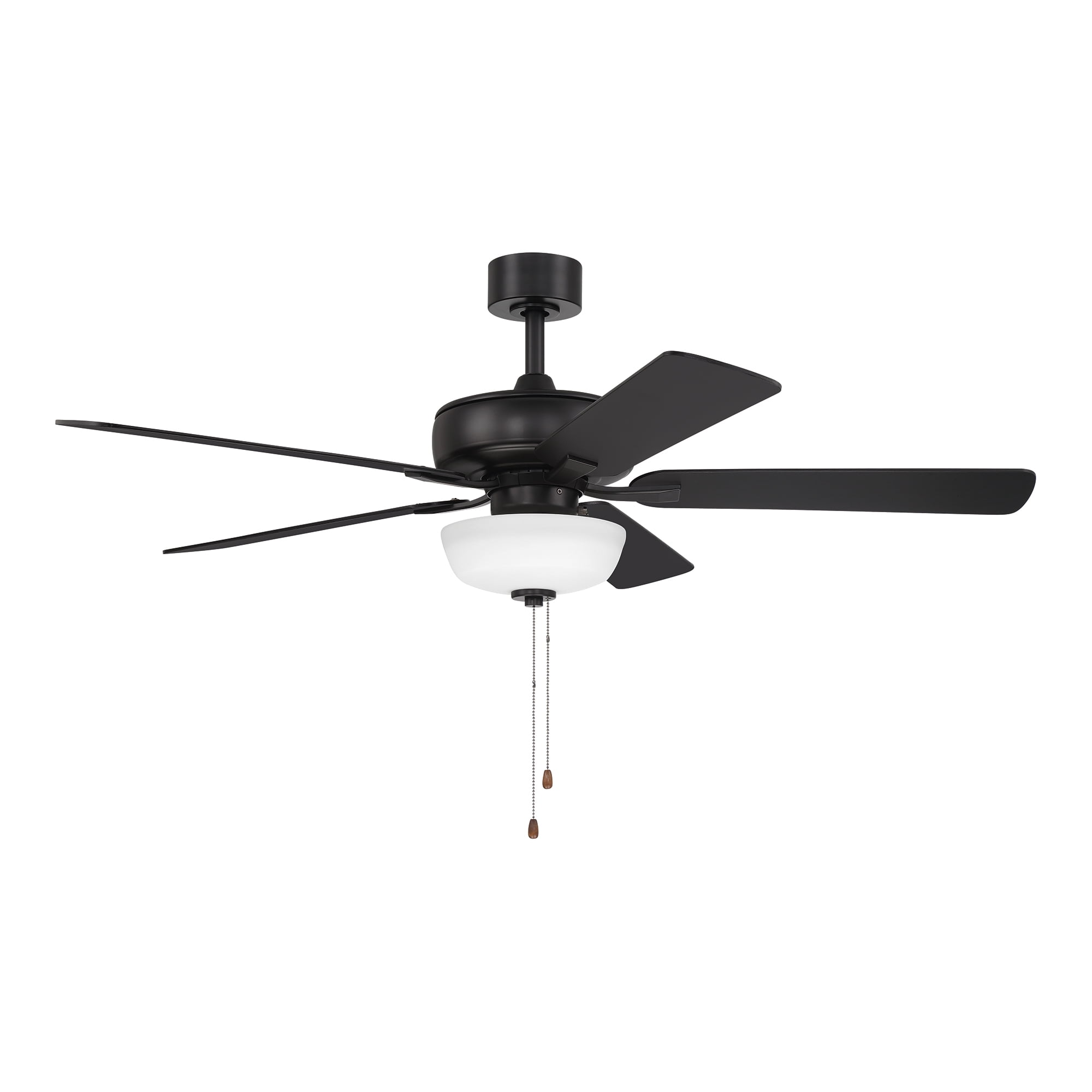 Gallant 52 in. Indoor/Covered Outdoor Matte Black Standard Mount Ceiling Fan with Light Kit and Pull Chain Control