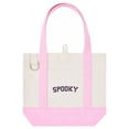 thumbnail image 2 of SPOOKY Canvas Tote Bag, Halloween Mini Tote Purse with SPOOKY Design, Reusable Shoulder Handbag for Party, Shopping, Travel & Daily Use, 2 of 8