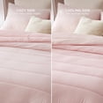 thumbnail image 3 of Juego de edredón Bedsure, tamaño queen, rosa helado, reversible, 3 piezas, 3 of 8