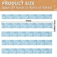 thumbnail image 3 of 5 Rolls Christmas Ribbon 1.5 inch Wide Decorative Ribbon for Gift Wrapping and Holiday Decorations Light Blue Icy Texture, 3 of 7