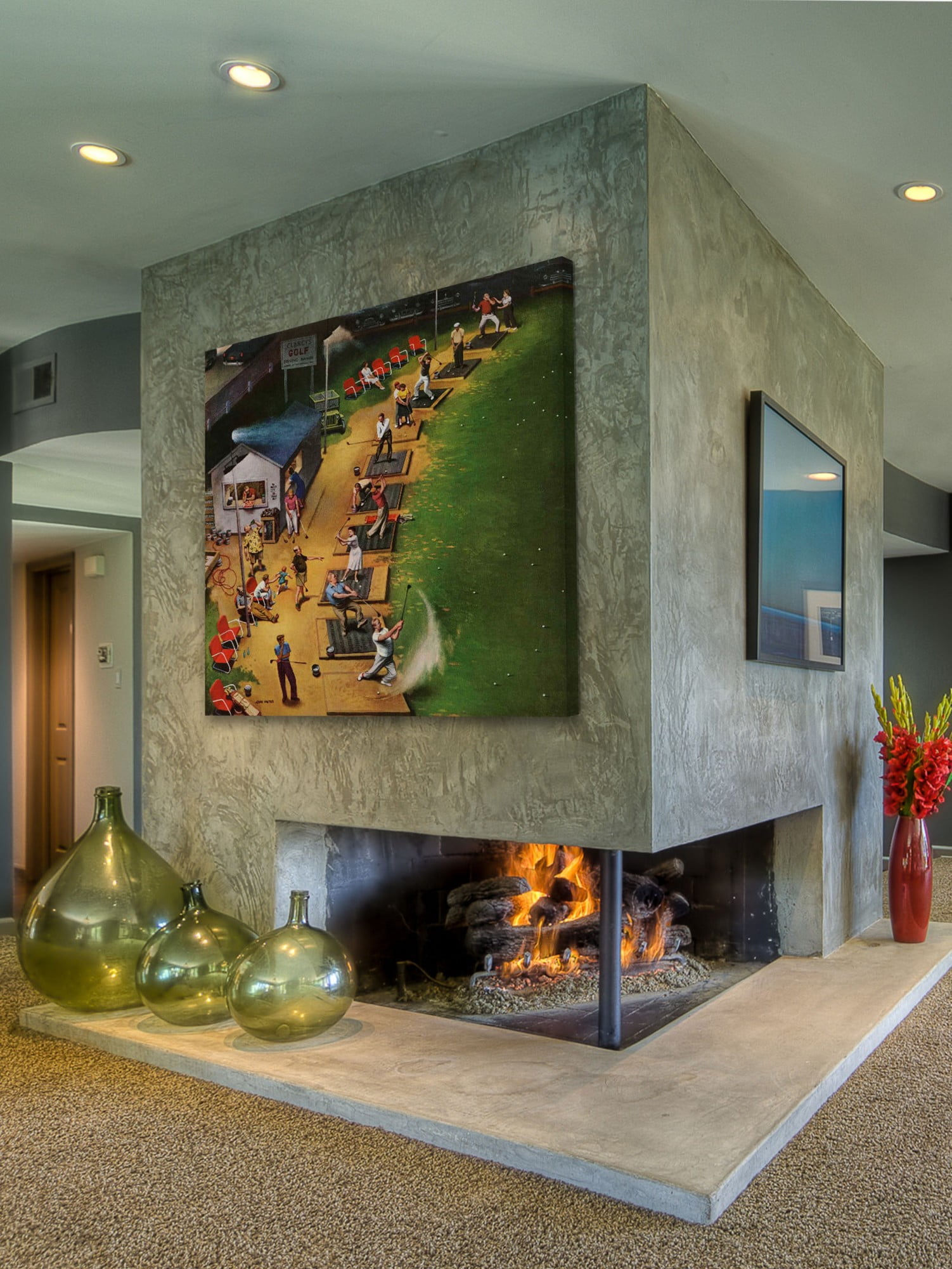 Marmont Hill Golf Driving Range by John Falter Painting Print on Canvas