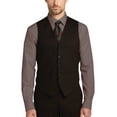 thumbnail image 4 of Mens Three Piece Two Button Modern Fit Italian Styled Single Breasted Suit Set | Black White Taupe Sapphire Eggplant Olive Navy Brown, 4 of 4
