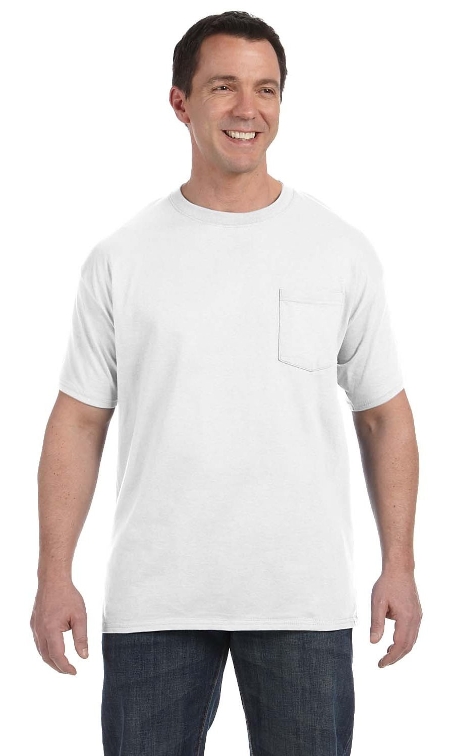 White T-shirts with Pocket