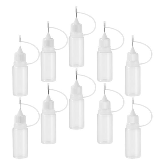 LITINKIMI Bottle With Fine Tip Transparent 10Pcs 3.1X0.8X0.8In
