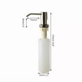 thumbnail image 2 of Kitchen Brushed Nickel Liquid Soap Dispenser Plastic Bottle Sink, 2 of 5