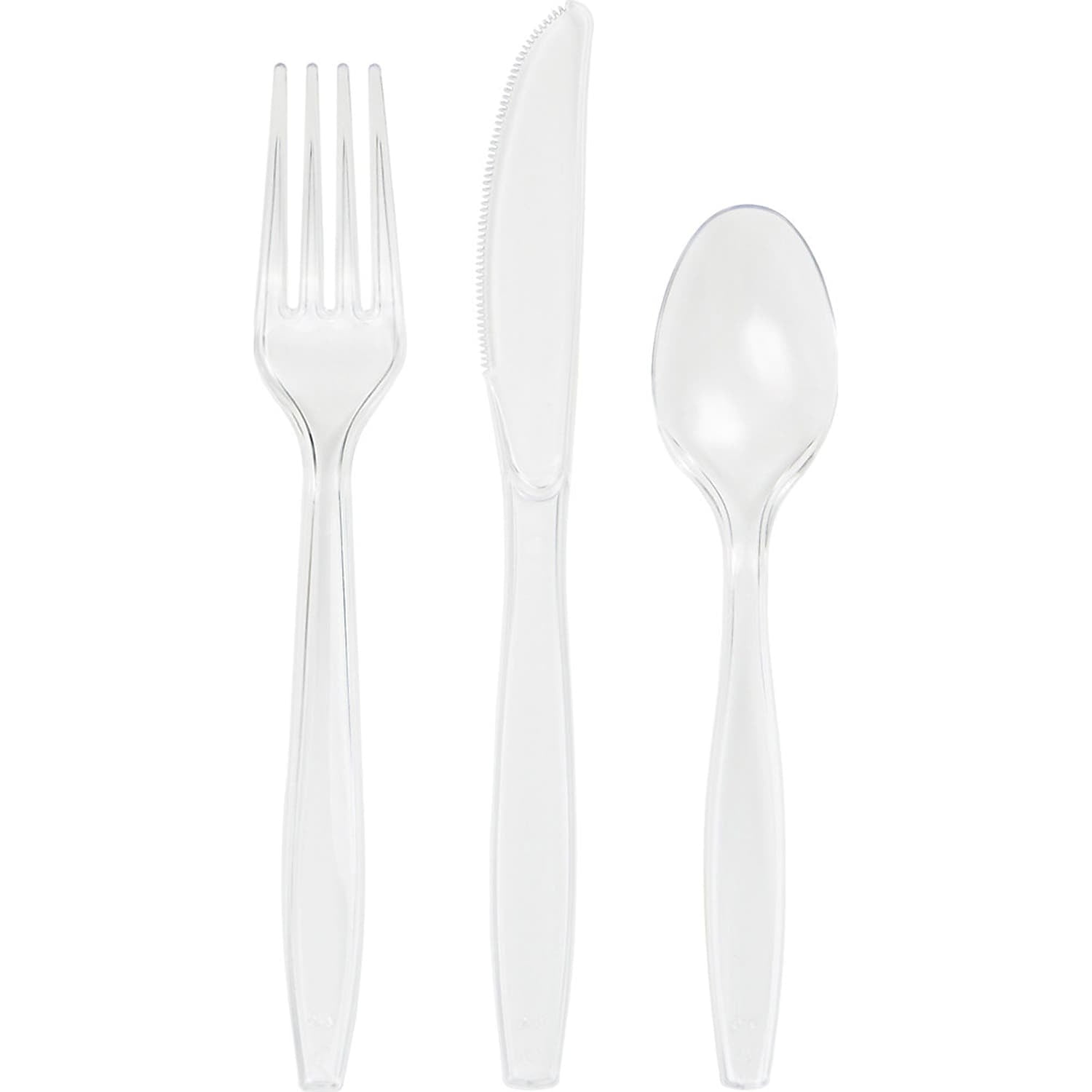 Celebrations Assorted Plastic Cutlery Clear 18/Pack 810418