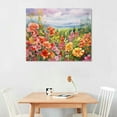 thumbnail image 2 of JRXY Rose Flower Canvas Wall Art Colorful Pink Floral Landscape Prints Decor Botanical Painting Modern Artwork for Home Living Room Bedroom Bathroom Decoration 20x16in, 2 of 4