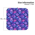 thumbnail image 2 of Vsdgher blue Skull purple flower1 Leather Coasters for Drinks, Durable Drink Coasters 4 Set for Tabletop Protection, Luxurious Home Décor and Housewarming Gift ( {designName})Square, 2 of 6