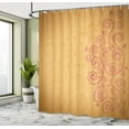 thumbnail image 4 of Ambesonne Ornamental Shower Curtain, Floral Swirls Ivy Ombre, 69"Wx84"L, Pale Orange, 4 of 4