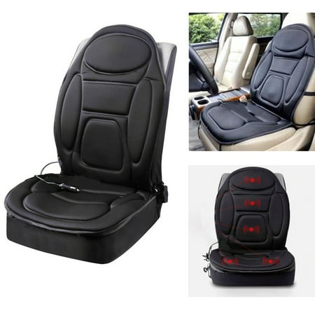 Car Front Seat Heated Cover Hot Pad Heat Cushion Warm Gift Winter Heater Black Cloth Vehicle SUV Heated Car Pad Van Black
