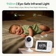 thumbnail image 5 of 1080P WiFi Smart Video Baby Monitor,3.5" LCD & App Viewing,2-Way Audio,Night Vision,VOX,5 Lullabies,1500ft Range, Home Use,AI Baby Growth Album, 5 of 12