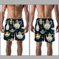 thumbnail image 3 of luoweisi Men's Beach Shorts Quick Dry Swim Trunks with Mesh Lining Vintage Teapot L, 3 of 5