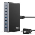thumbnail image 1 of Bloque de carga LanLuk 200 W USB C GaN III 8 puertos + PD 65 W, 1 of 8