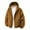 Brown, variant on Men's Outdoor Jacket, Water-Resistant Windproof Hooded Coat, Quick-Dry Polyester Fabric with Multiple Pockets for Hiking, Sports, and Casual Wear