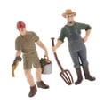 thumbnail image 1 of 2Pcs Rancher \u0026 Farmer Man People Model Figure Figurine toy for kids Decoración para CUTICAT Figura de acción de ranchero, 1 of 8